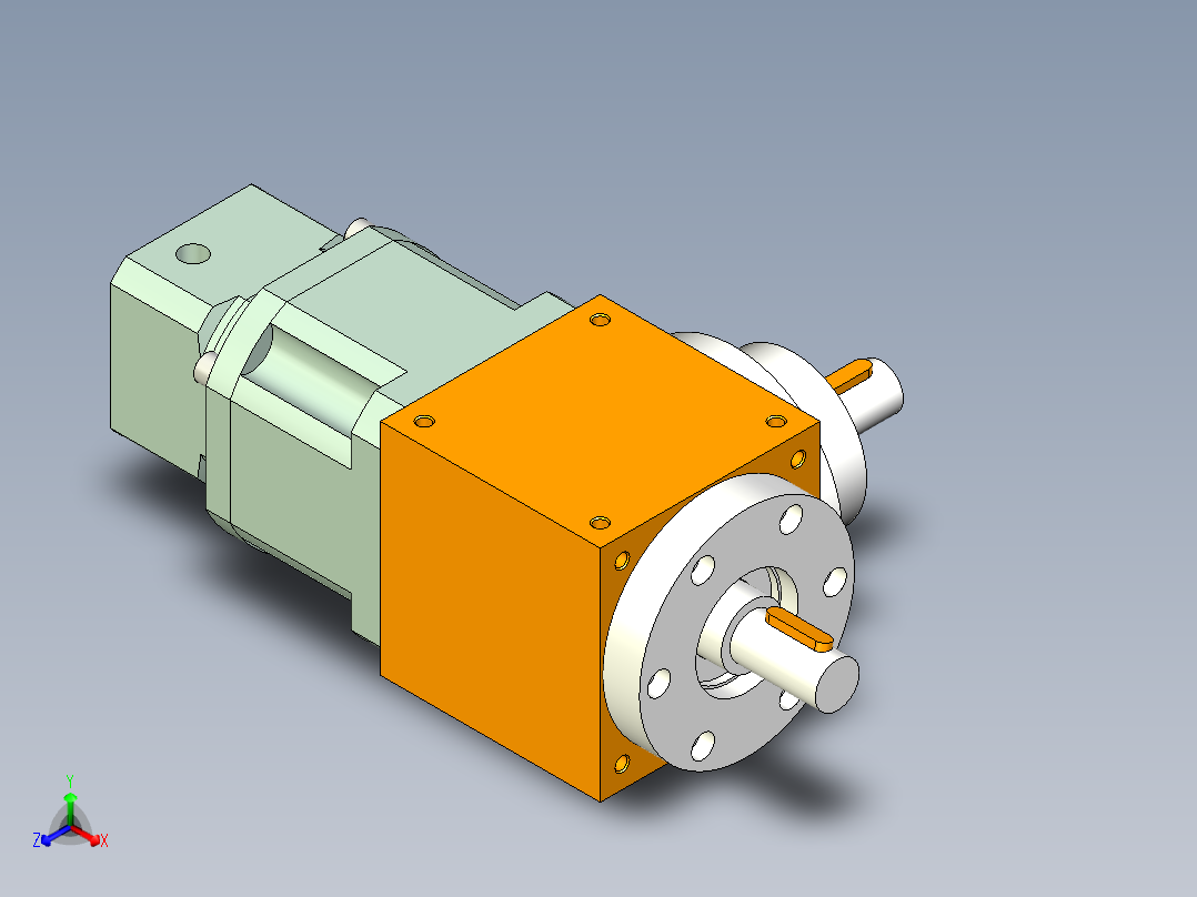 换向器PW90垂直输出 PLX90-L2 14-50-70-M4.stp主视图