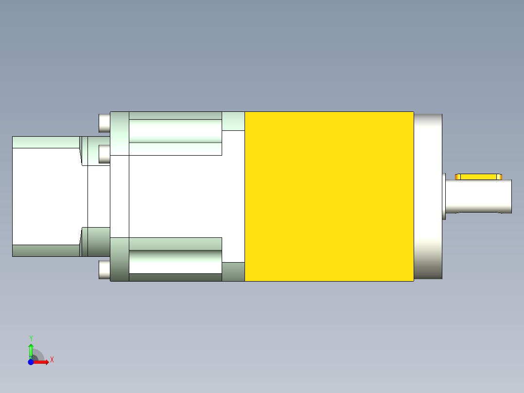 换向器PW90垂直输出 PLX90-L2 14-50-70-M4.stp前视图