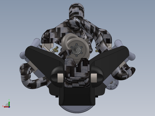 F1涡轮混合V6发动机和变速箱后视缩略图