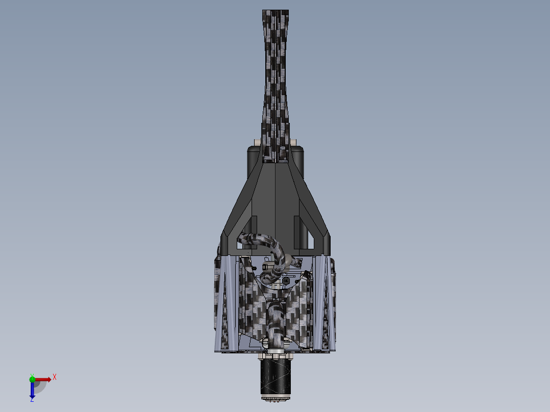 F1涡轮混合V6发动机和变速箱俯视图