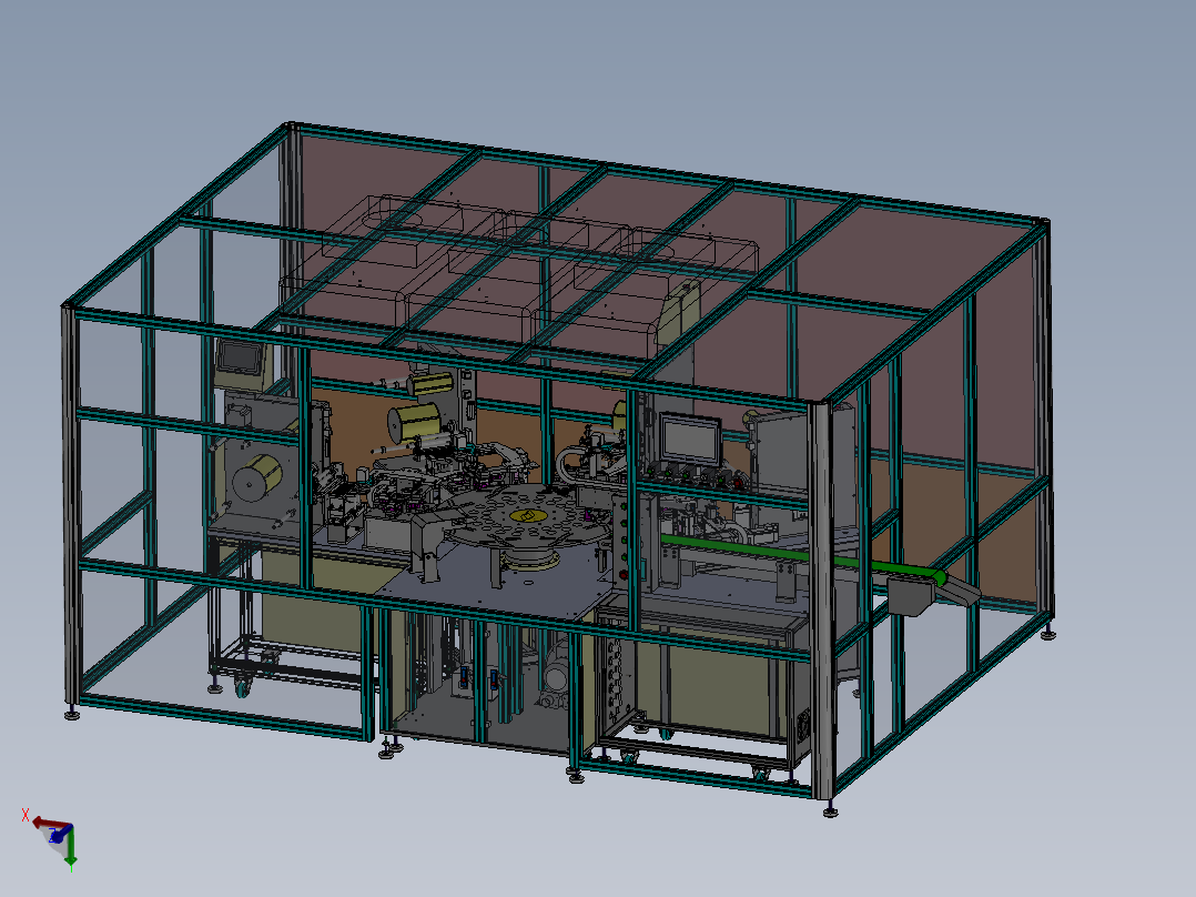 【1517】全自动手机贴膜机SW设计