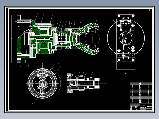 汽车前后桥半轴套管装焊线搬运机械手手爪的设计507917==250dw