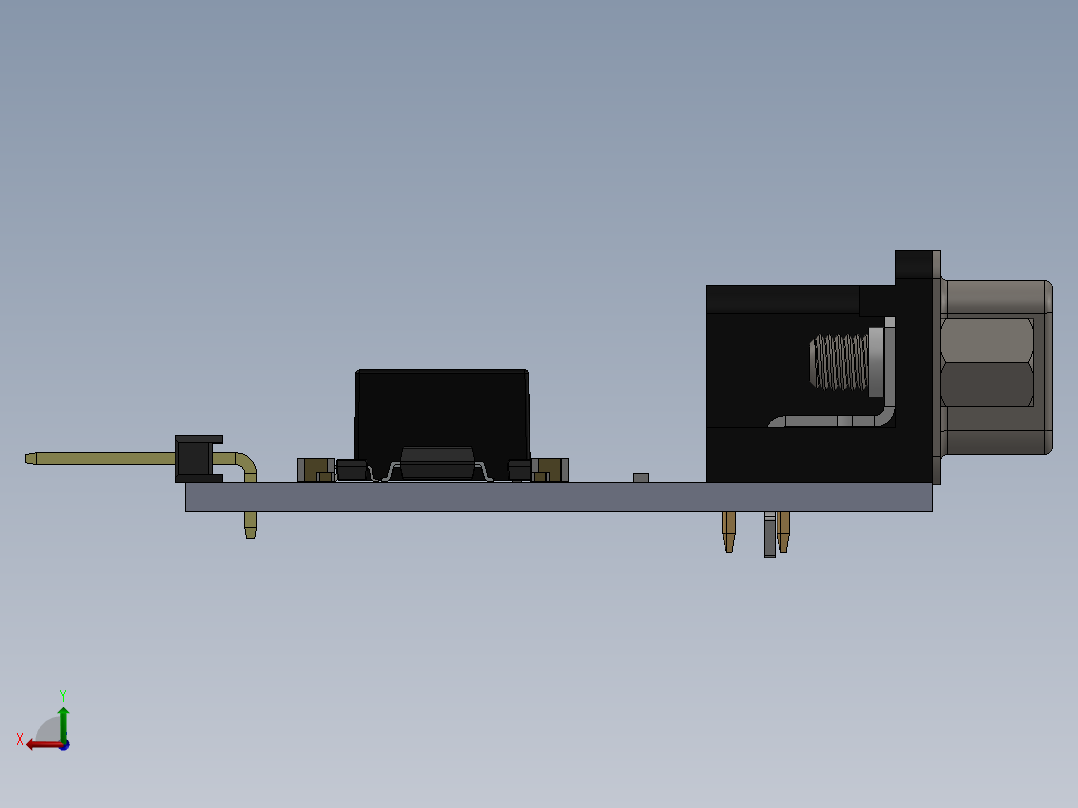 RS232转TTL（UART）电源隔离模块后视图