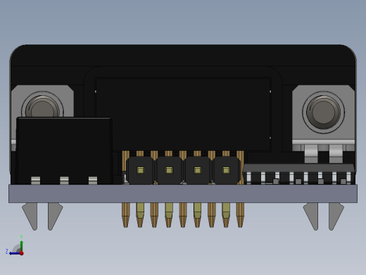RS232转TTL（UART）电源隔离模块右视缩略图