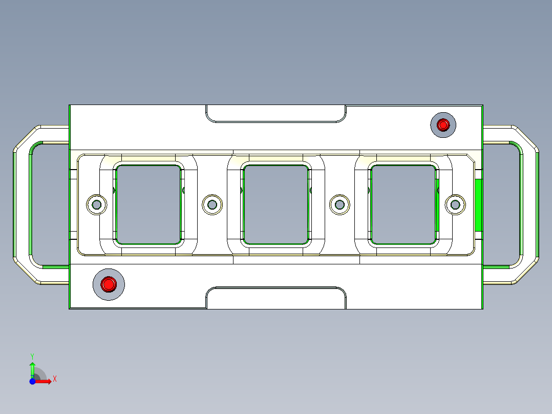 G2-CNC1笔记本CNC工装夹具三维模型-S0318前视图