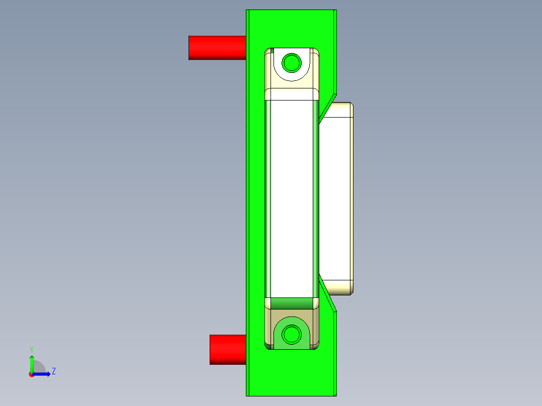 G2-CNC1笔记本CNC工装夹具三维模型-S0318左视图
