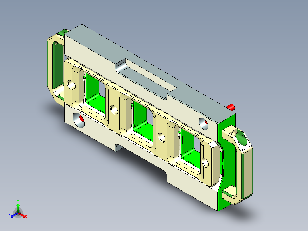 G2-CNC1笔记本CNC工装夹具三维模型-S0318正等轴测图