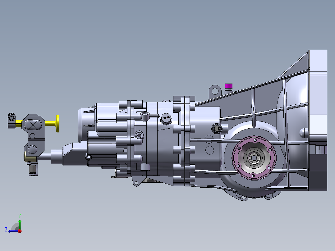 大众汽车手动变速器sw18可编辑右视图