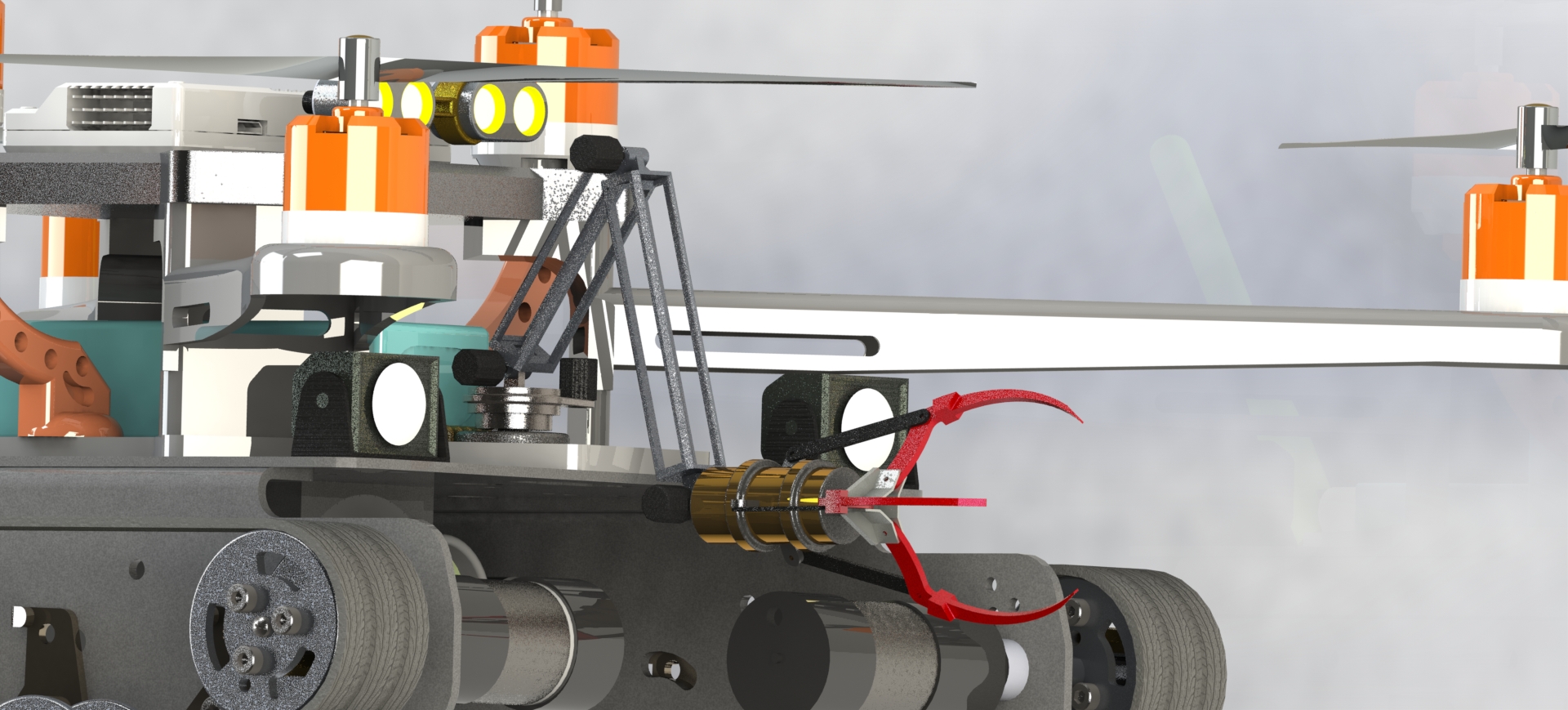 空陆两栖履带旋翼飞行器（sw18可编辑+说明书）