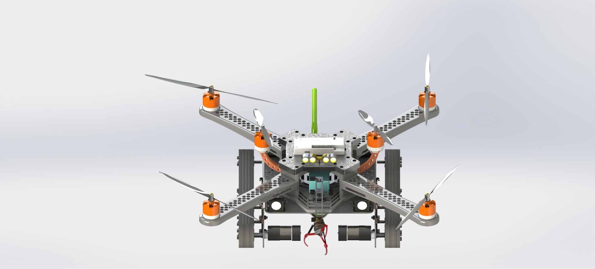 空陆两栖履带旋翼飞行器（sw18可编辑+说明书）