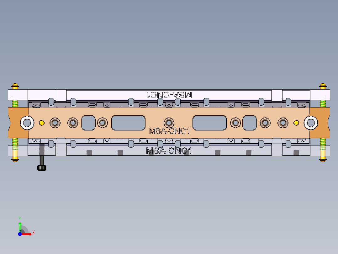 MSA-CNC1小件CNC工装夹具三维模型-190509前视图