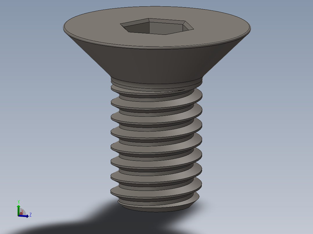 Screw_ISO_10642_M6x12_A2.SLDPRT主视图