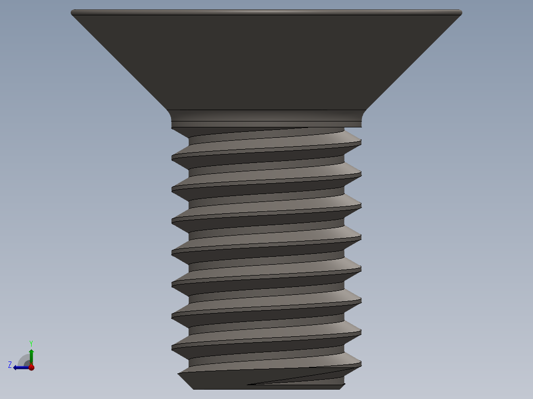 Screw_ISO_10642_M6x12_A2.SLDPRT右视图