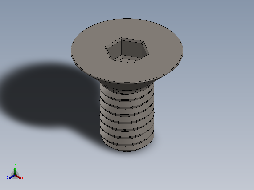 Screw_ISO_10642_M6x12_A2.SLDPRT正等轴测图