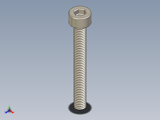Screw_DIN_912_M3x25F_A2.STEP公制内六角螺钉