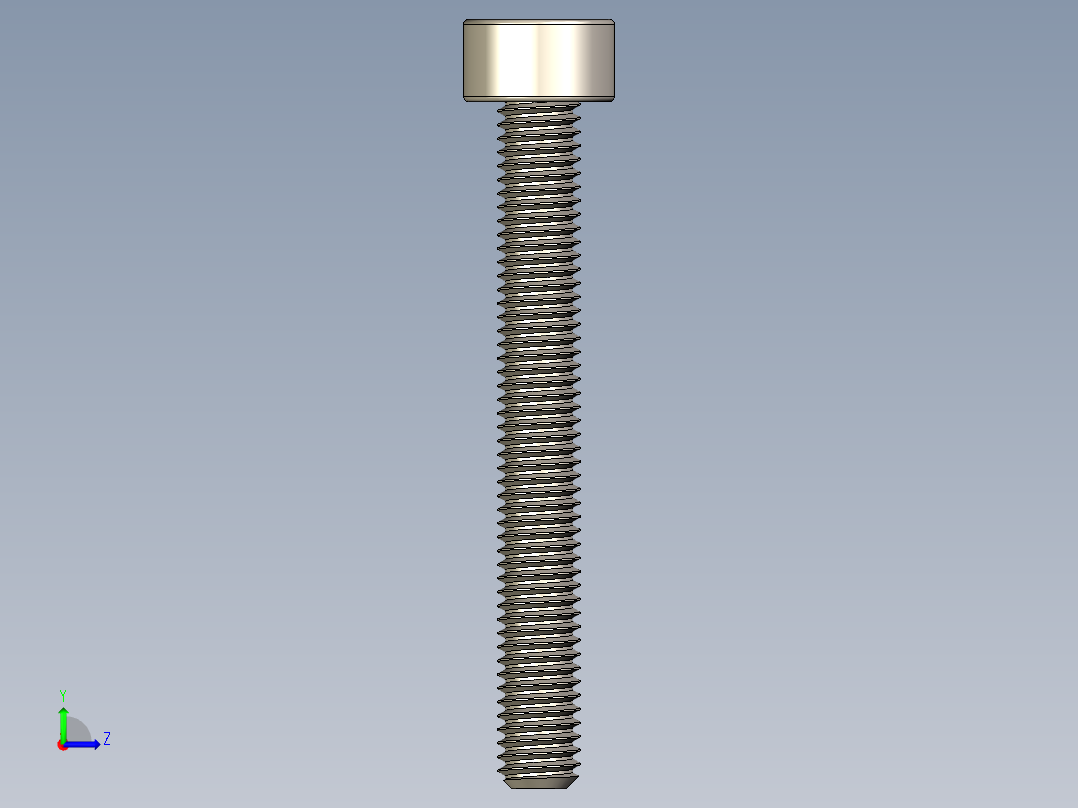 Screw_DIN_912_M3x25F_A2.STEP公制内六角螺钉左视图