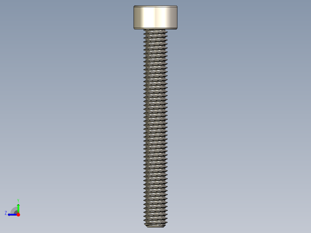 Screw_DIN_912_M3x25F_A2.STEP公制内六角螺钉右视图