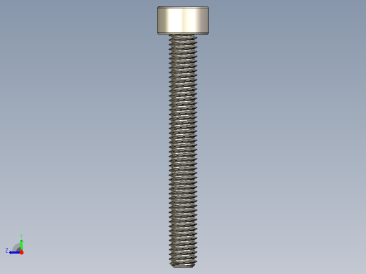 Screw_DIN_912_M3x25F_A2.STEP公制内六角螺钉右视缩略图