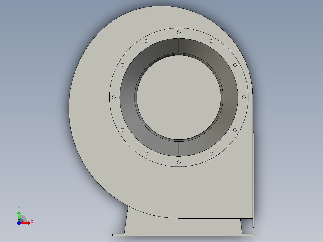 离心风机前视图