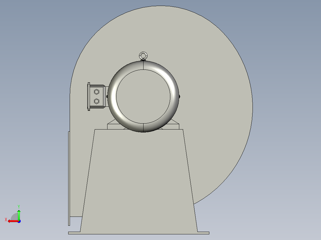 离心风机后视图