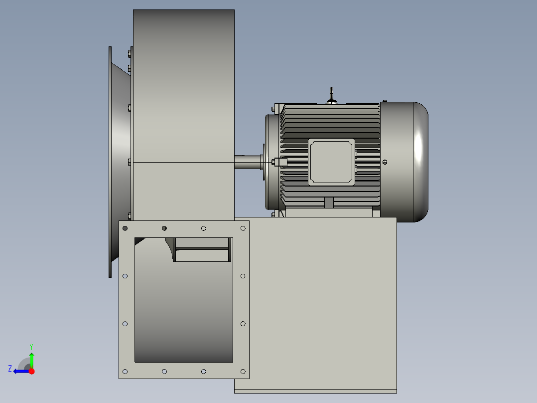 离心风机右视图