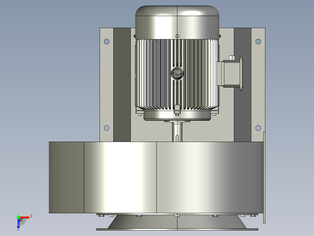 离心风机俯视图