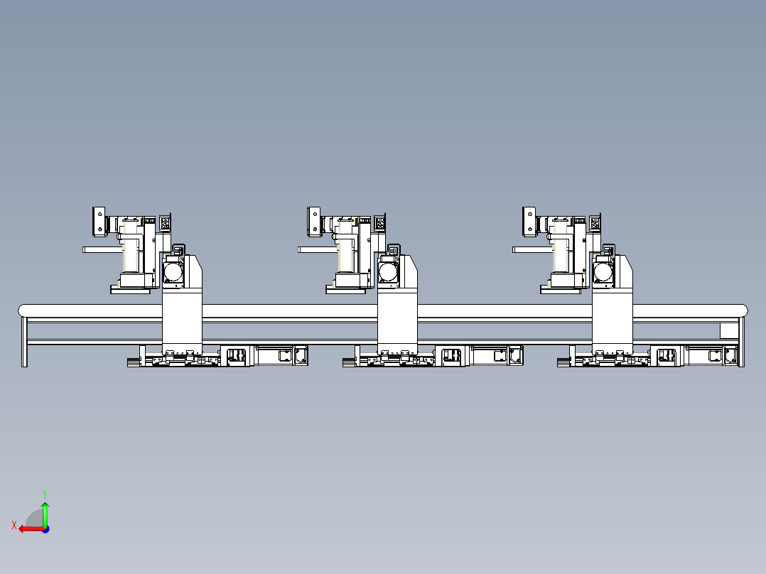 自动化流水线的视觉检测模型后视图
