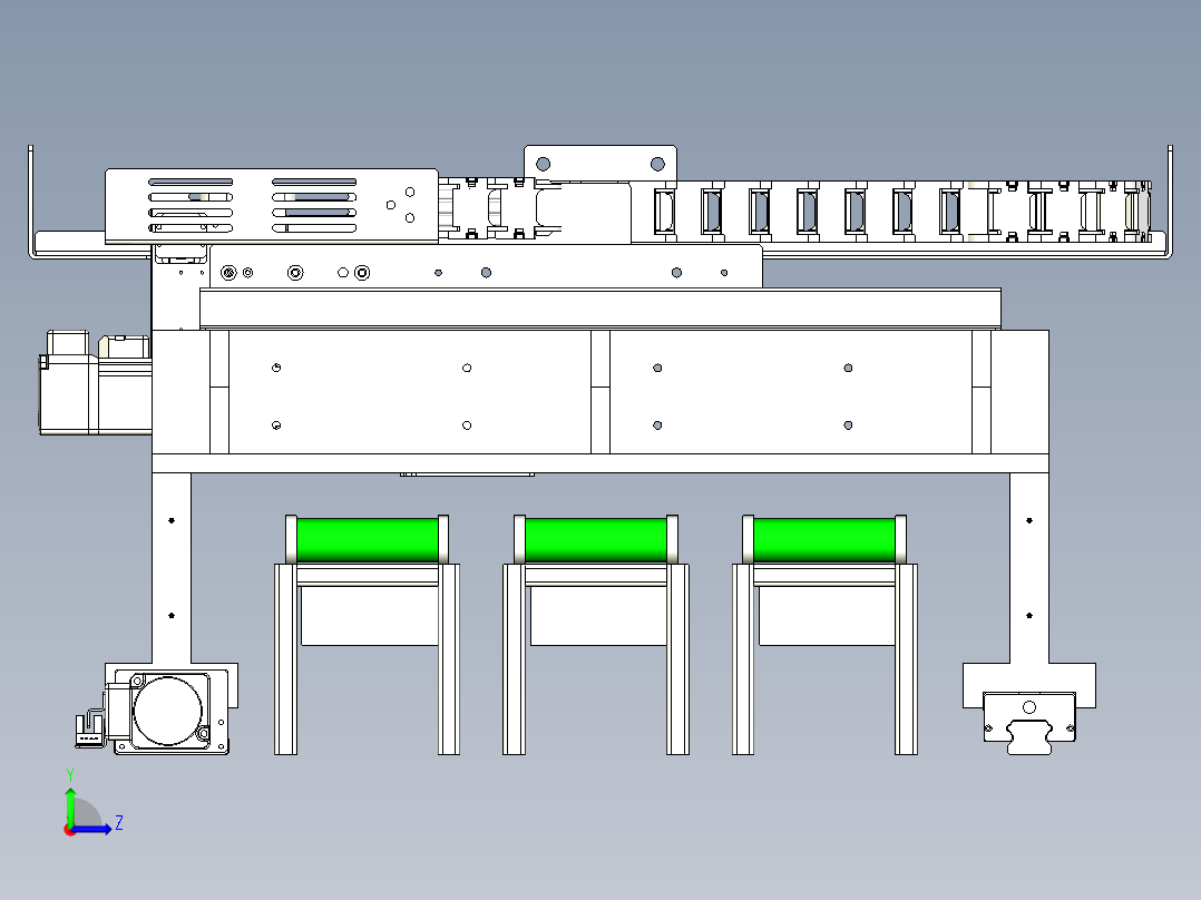 自动化流水线的视觉检测模型左视图