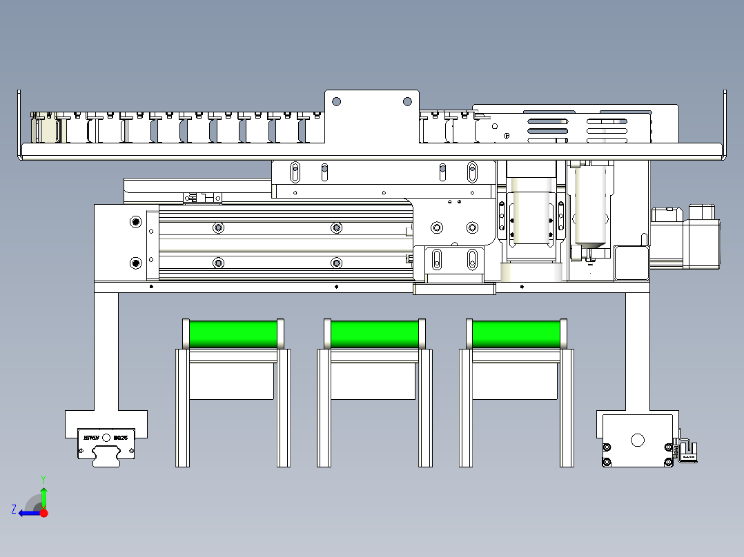 自动化流水线的视觉检测模型右视图