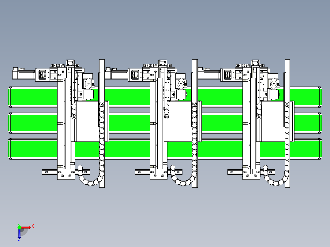 自动化流水线的视觉检测模型俯视图