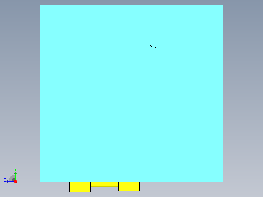 塑料浇灌模具设计右视图