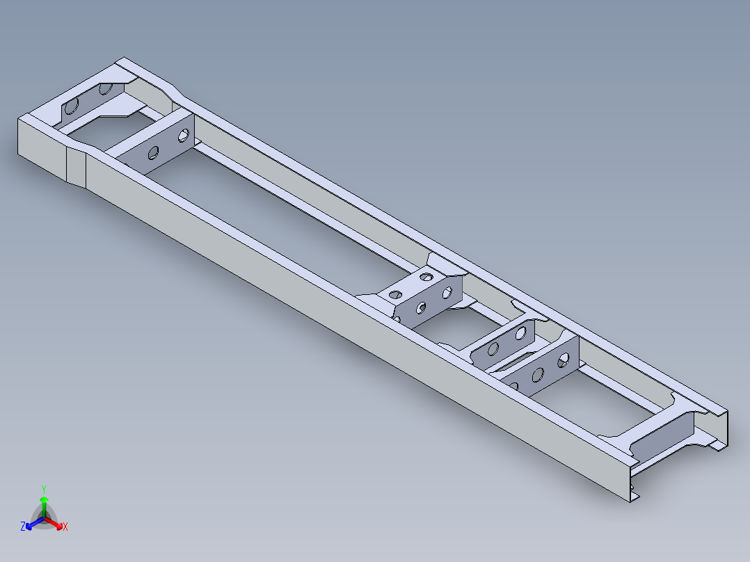 5.9米卡车车架-结构主视图