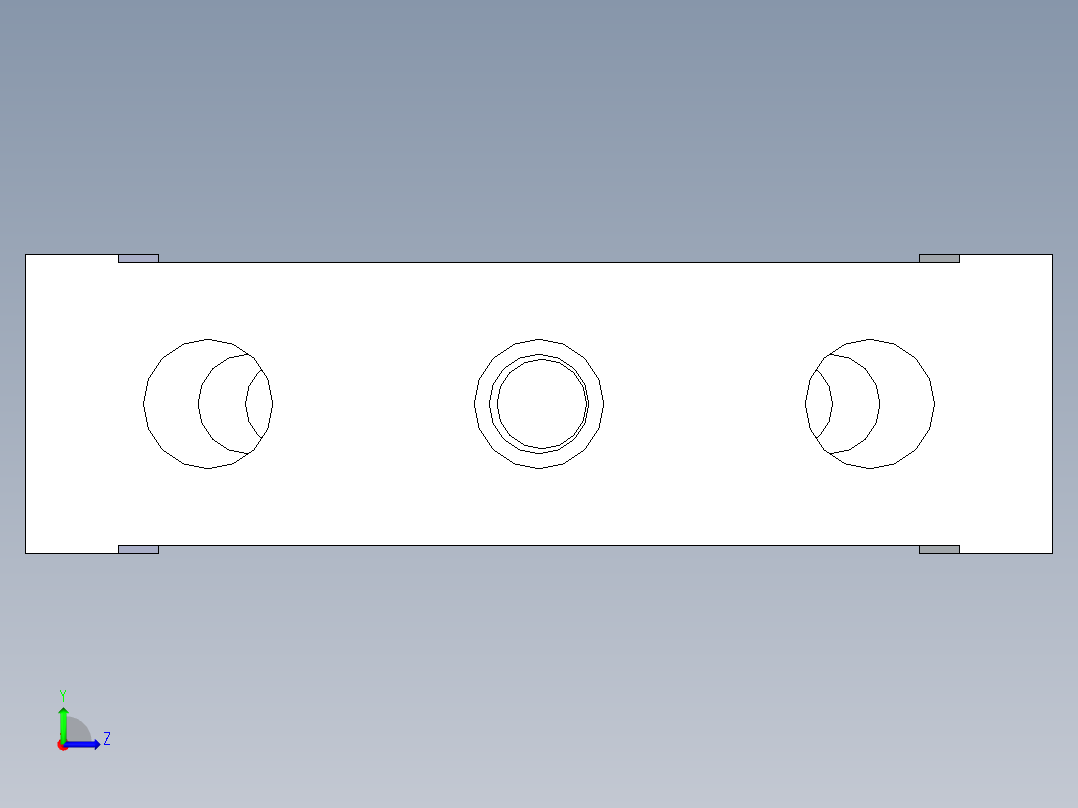 5.9米卡车车架-结构左视图
