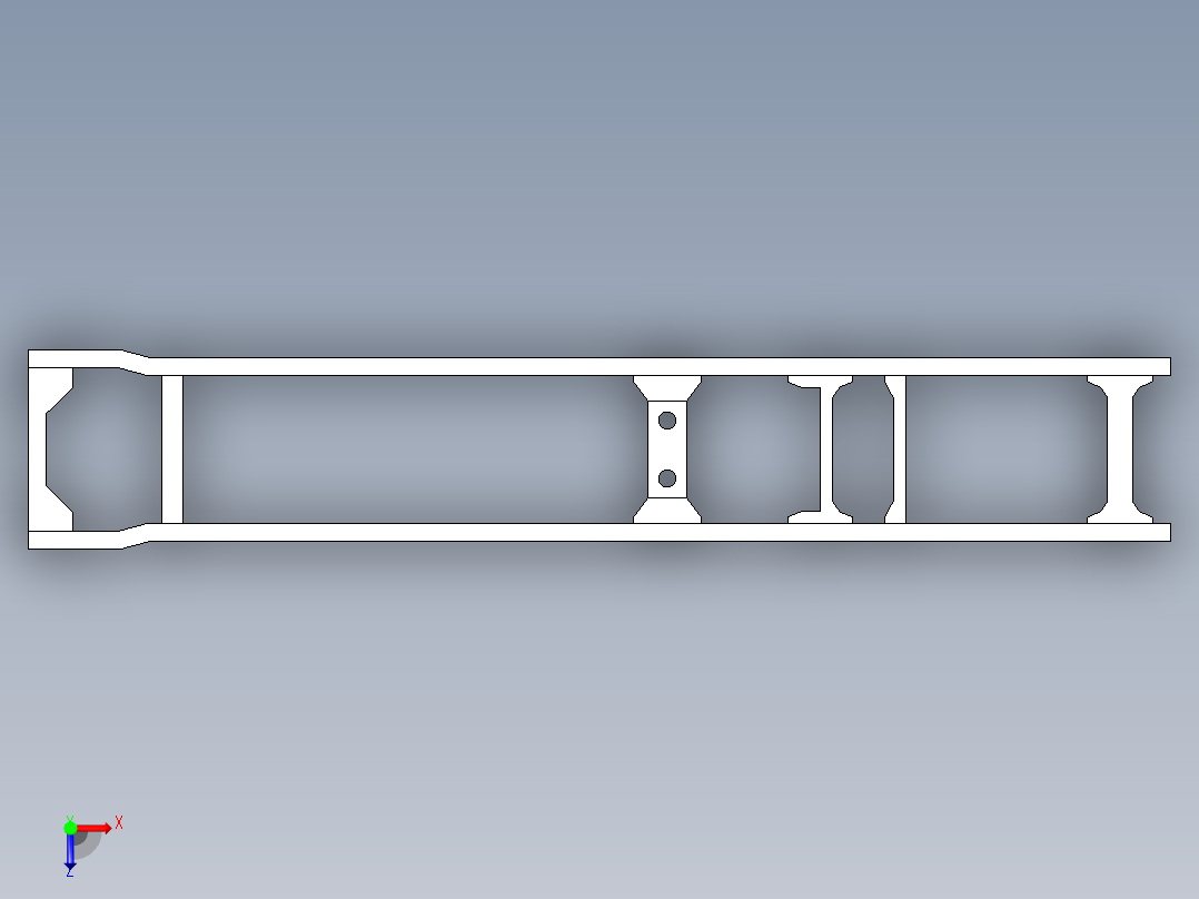 5.9米卡车车架-结构俯视图
