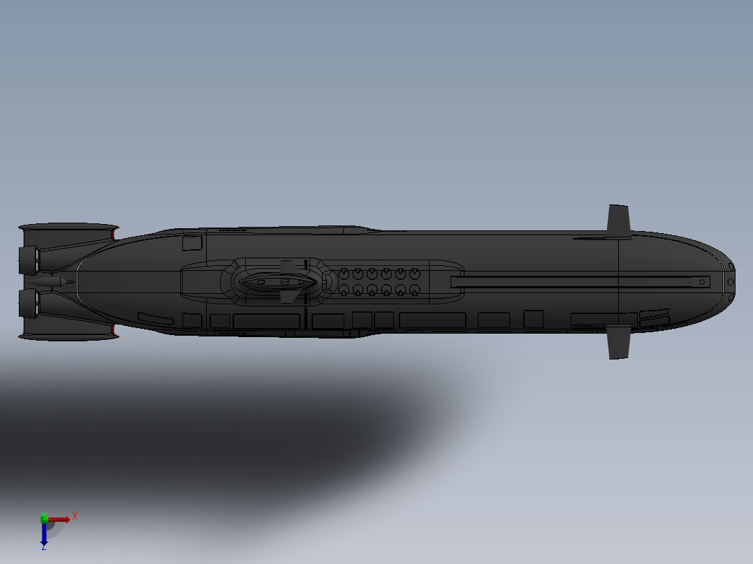 潜水艇(19)俯视图