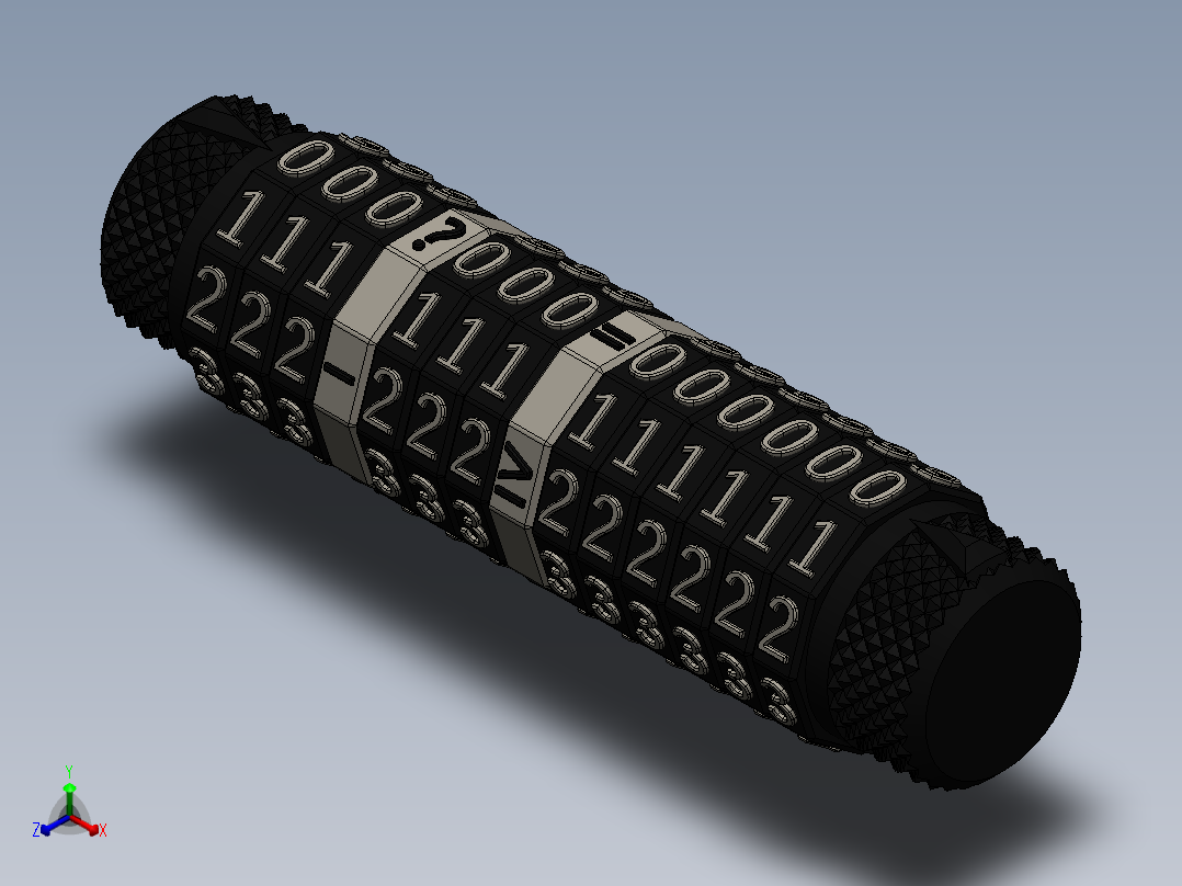百位数学转盘玩具正等轴测图