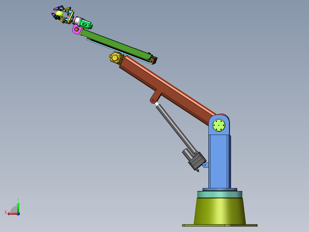 全自动摘果机械臂水果苹果采摘机械手后视图