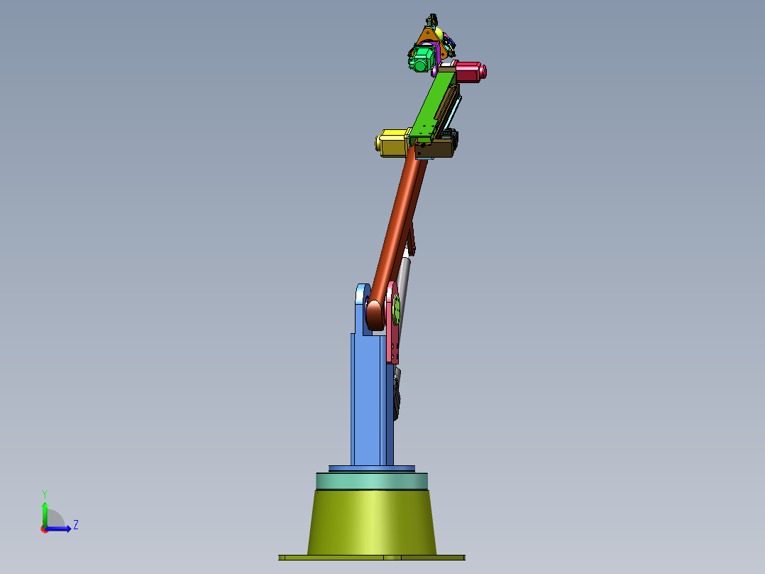 全自动摘果机械臂水果苹果采摘机械手左视图