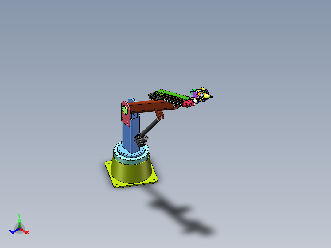 全自动摘果机械臂水果苹果采摘机械手正等轴测图