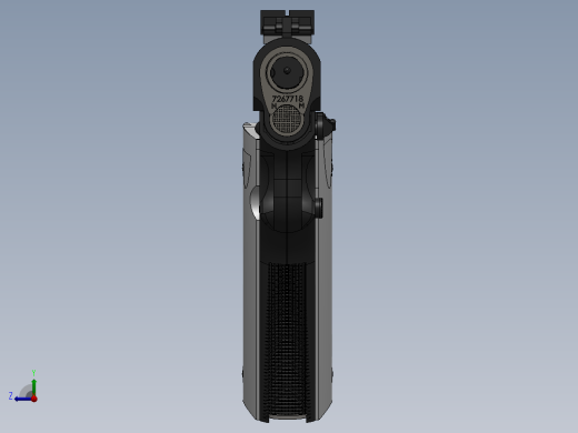 手枪左轮冲锋枪老式狙击步枪设计3D图纸1944-m1911-handgun SW IGS OBJ右视缩略图
