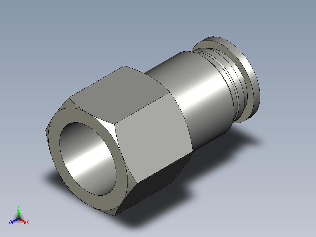 PCF-R气动管接头PCF8-02主视图