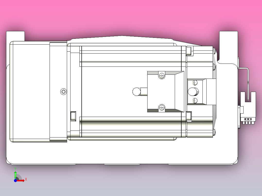 皮带直线轴半封闭可选导轨TPA-HNB-202D-140-L1900-ML-Y-P75-N3前视图