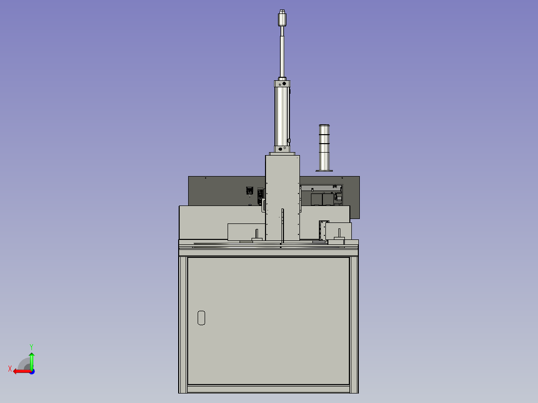 型材切割机后视图