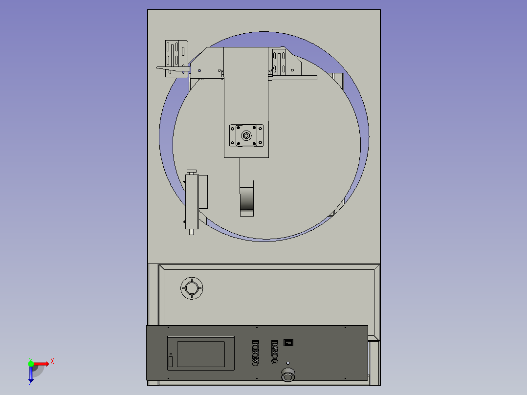 型材切割机俯视图