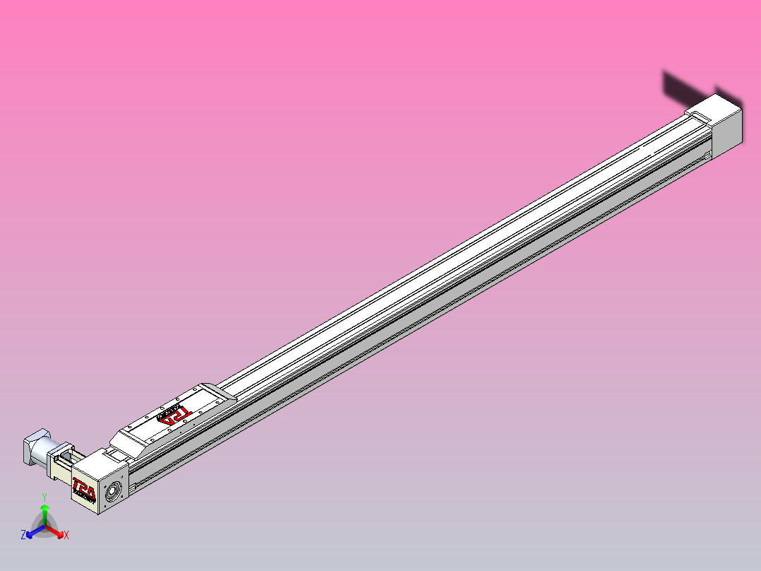伺服电机集成皮带传动直线执行器TPA-OCB-80-140-L1350-DL-J60-N3主视图