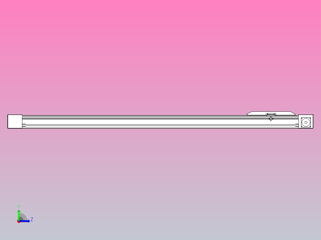 伺服电机集成皮带传动直线执行器TPA-OCB-80-140-L1350-DL-J60-N3左视图