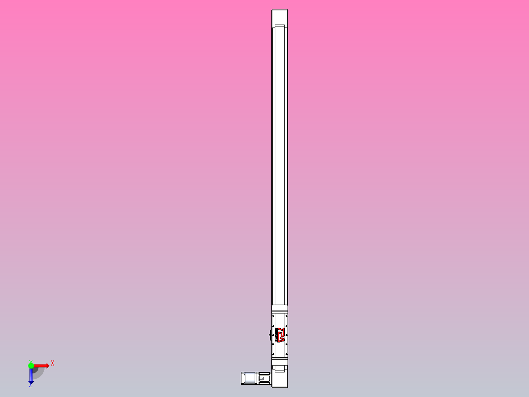 伺服电机集成皮带传动直线执行器TPA-OCB-80-140-L1350-DL-J60-N3俯视图