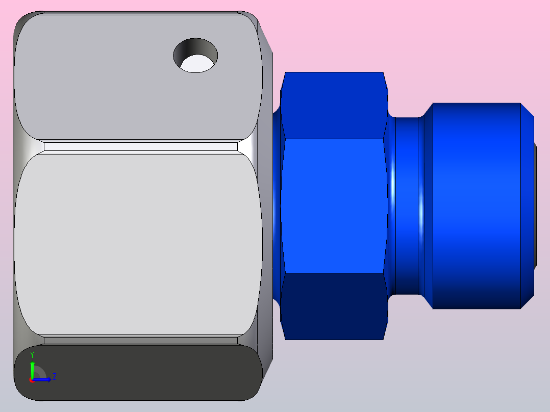 硬管连接用工业通用接头4-8s_lohu86-s左视图