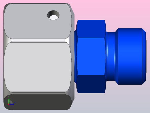 硬管连接用工业通用接头4-8s_lohu86-s左视缩略图