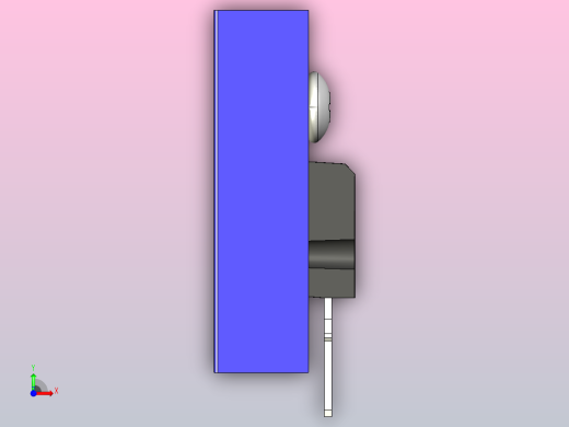 LM7903蓝色散热器25 x 12 6 x 6 5 mm孔18 3mm螺丝固定.stp前视缩略图